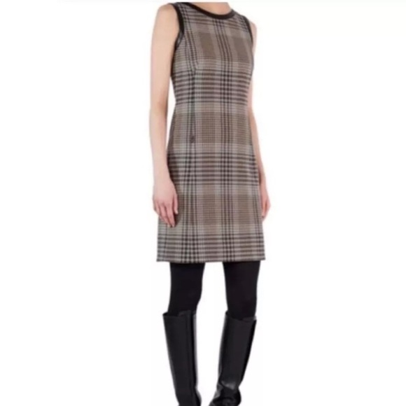 Akris Punto Glen Plaid Print Sheath Dress Size 8 - Picture 1 of 15